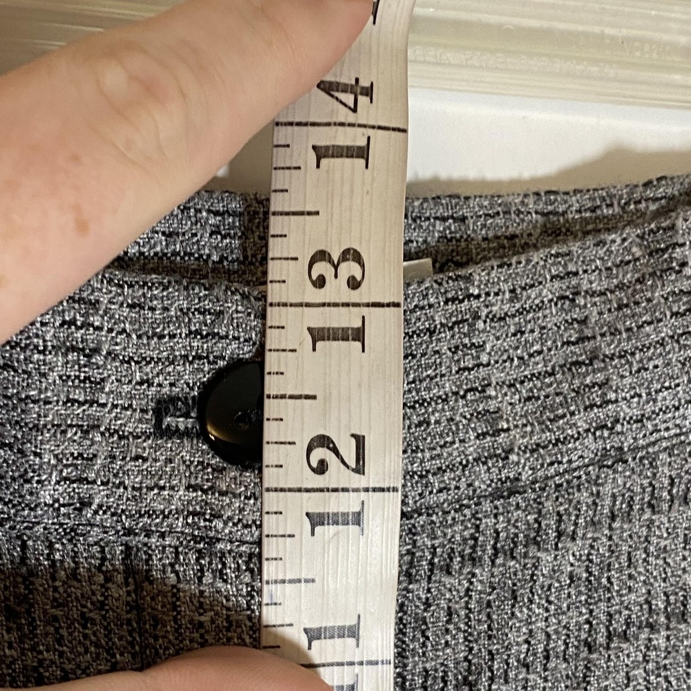 Vintage Kathy Ireland Dress Pants Juniors 9/10 Gray Check Pleated Tapered USA - Picture 13 of 16
